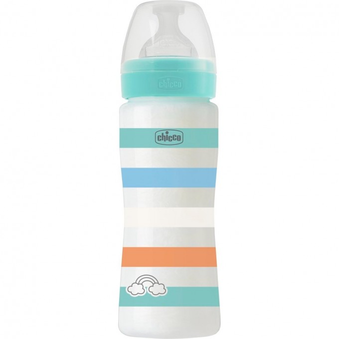 Бутылочка пластиковая CHICCO WB GREEN BOY, 330 мл быстрый поток 00028637210000