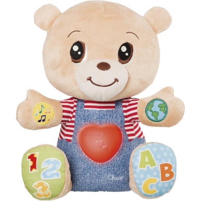 Игрушка CHICCO говорящий Мишка Teddy Emotion (русс/англ), Разноцветный 00007947000180