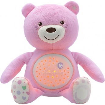 Игрушка мягкая CHICCO музыкальная МИШКА розовый 0 м+, Розовый