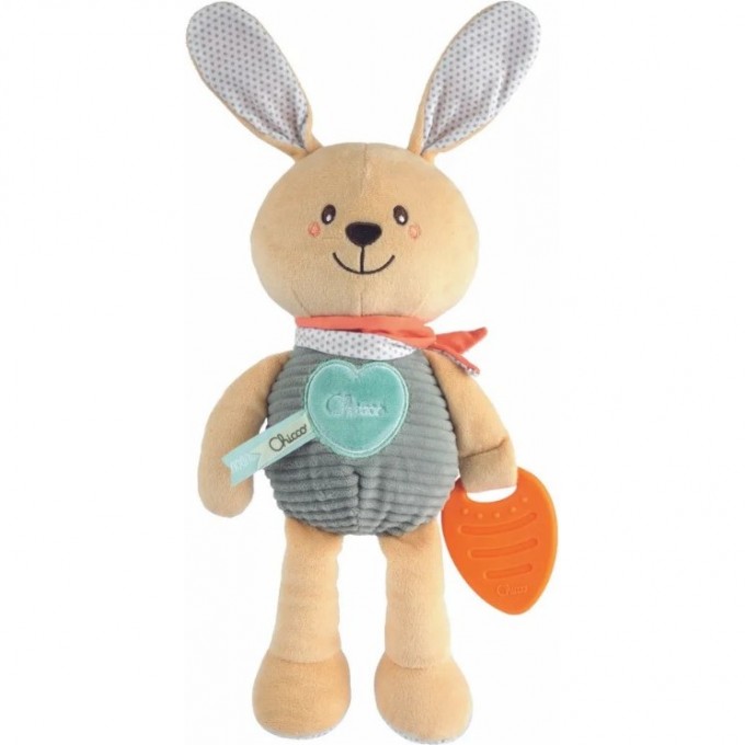 Игрушка мягкая CHICCO "Милый кролик", серый 00011467000000