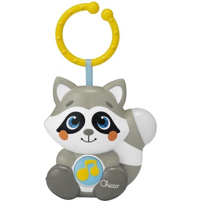 Игрушка подвеска-ночник музыкальная CHICCO "Енот Клауди", Серый 00010065000000