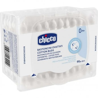 Палочки ватные CHICCO с ограничителем 90 шт