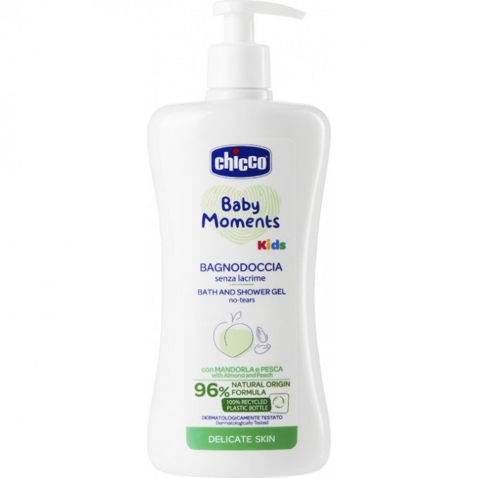 Пена для ванны и гель для душа CHICCO BABY MOMENTS 0м+, 500 мл 00010247000000