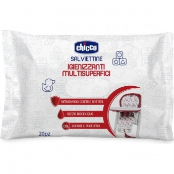 Универсальные очищающие салфетки для поверхностей CHICCO 20 шт.